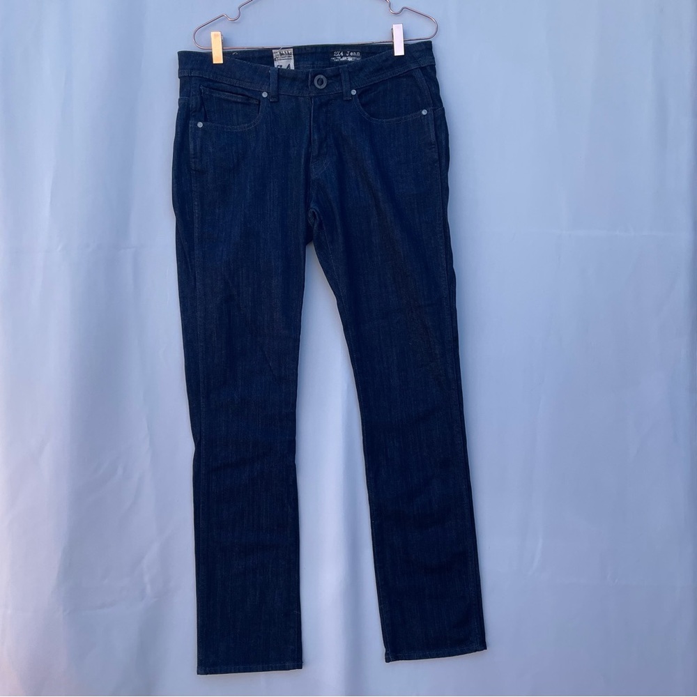Volcom 2x4 Skinny Jeans Dark Wash Stretch Denim Skate Fit‎ Size 34